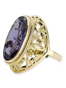 Ring Alexandrite 14K Yellow gold Vintage craft vrc184y